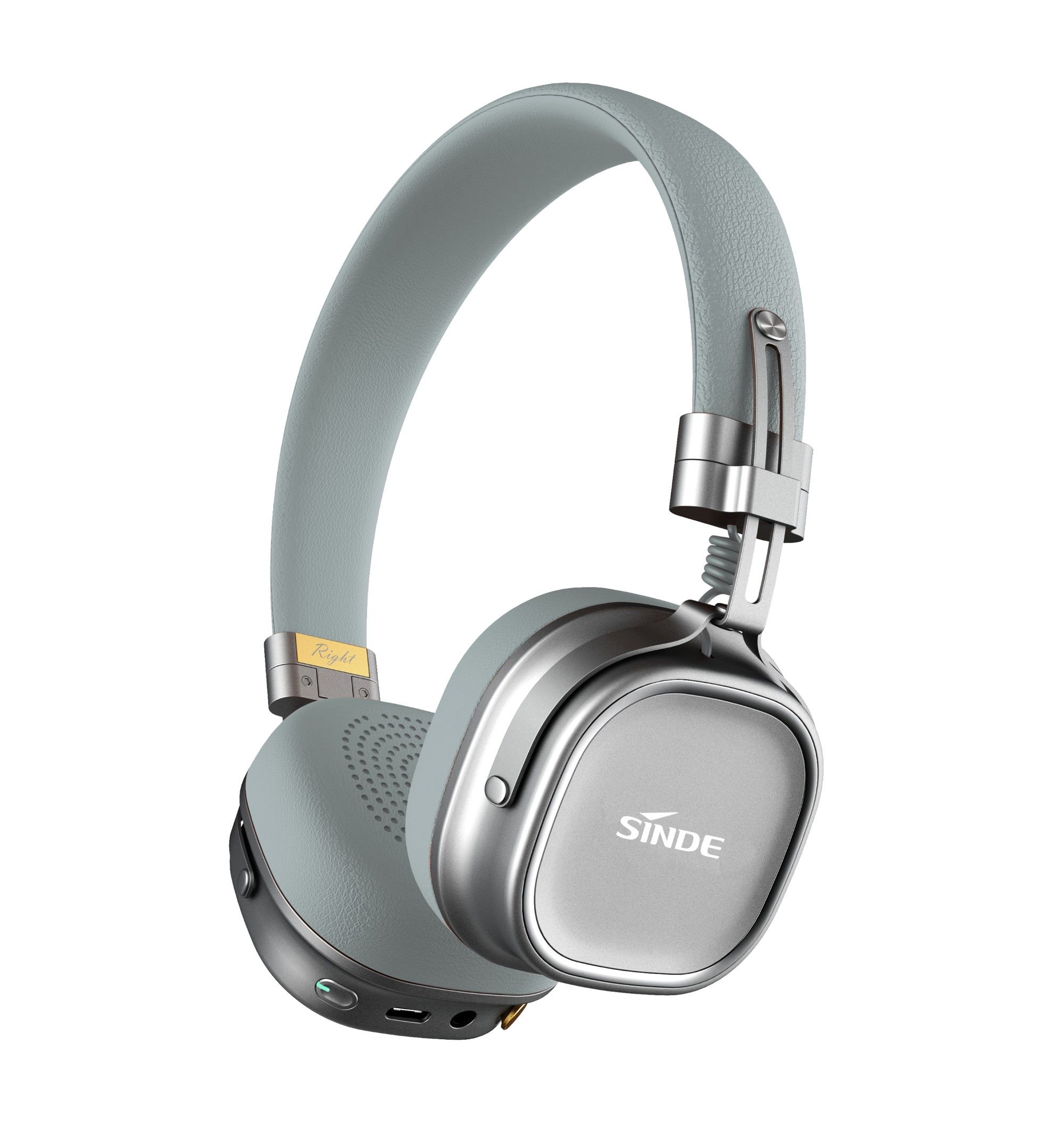 White JL7006F8 BT Stereo Headphone with Single MIC ENC